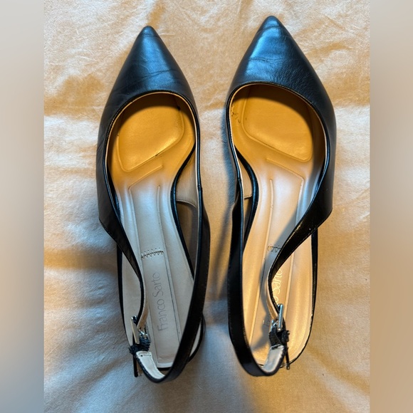 Franco Sarto Racer Black Slingback Heels - Size 10 - Picture 6 of 7